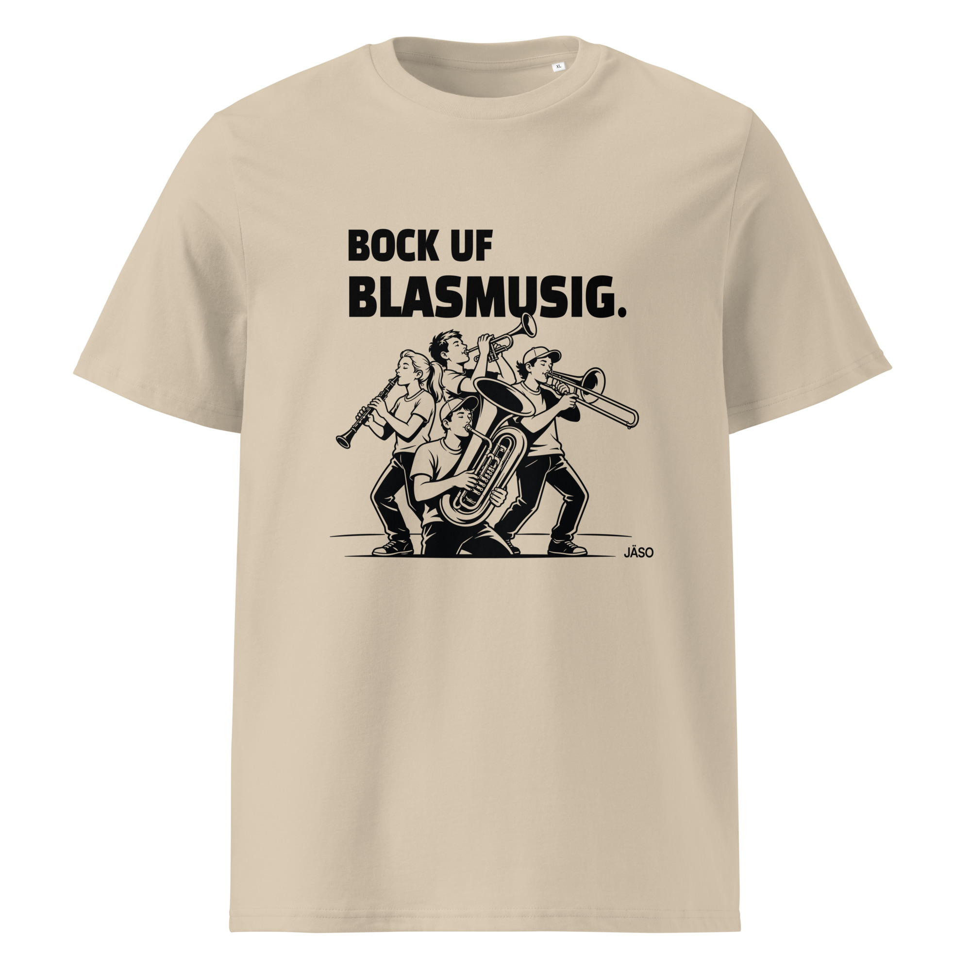 JÄSO Shirt – Bock uf Blasmusig – Desert Dust