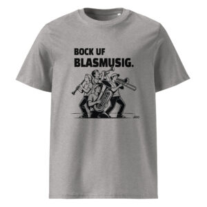 JÄSO Shirt – Bock uf Blasmusig – Heather Grey