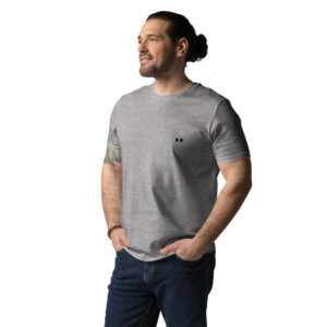 JÄSO Unisex-Shirt – Classic Dots – Heather Grey