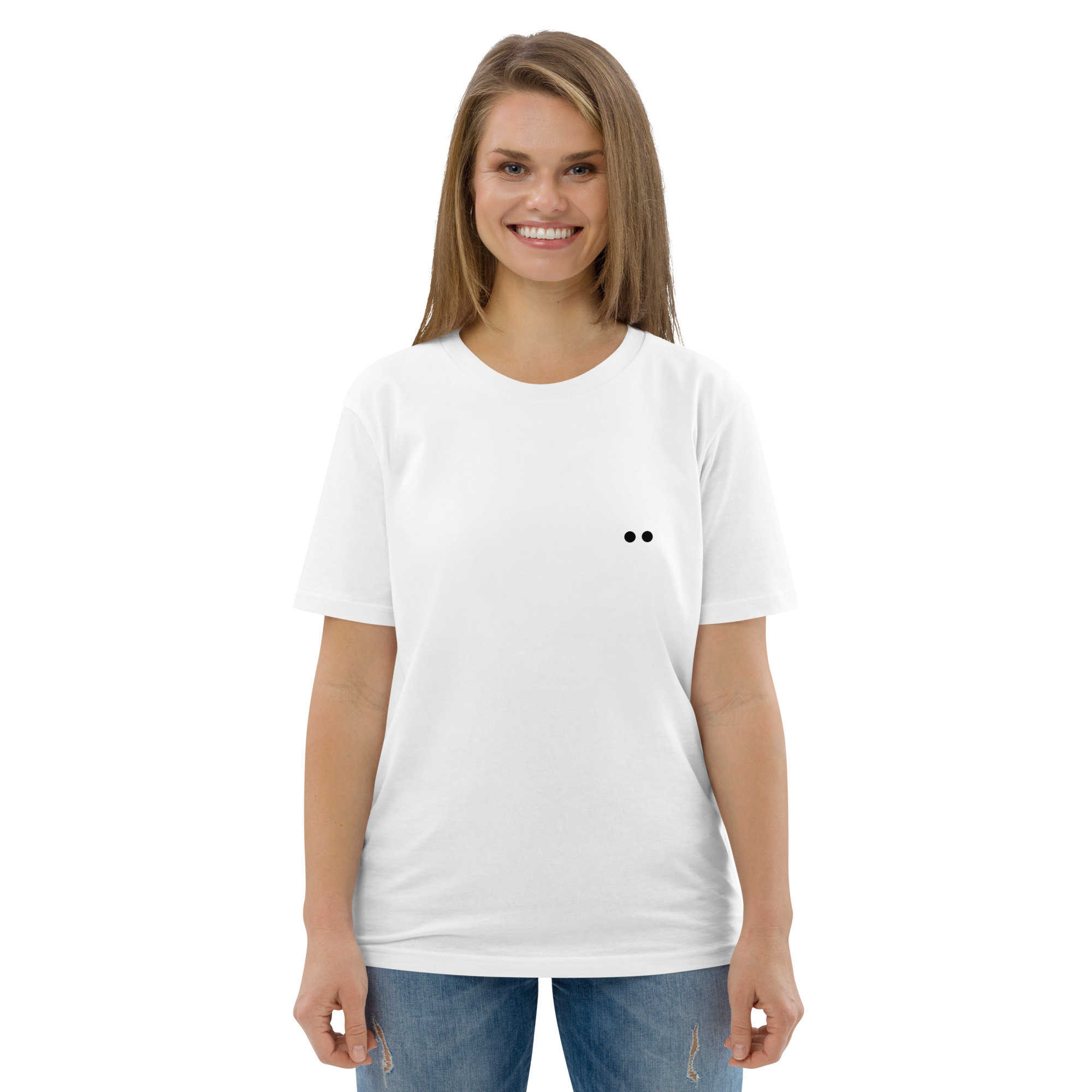 JÄSO Unisex-Shirt – Classic Dots – Weiss
